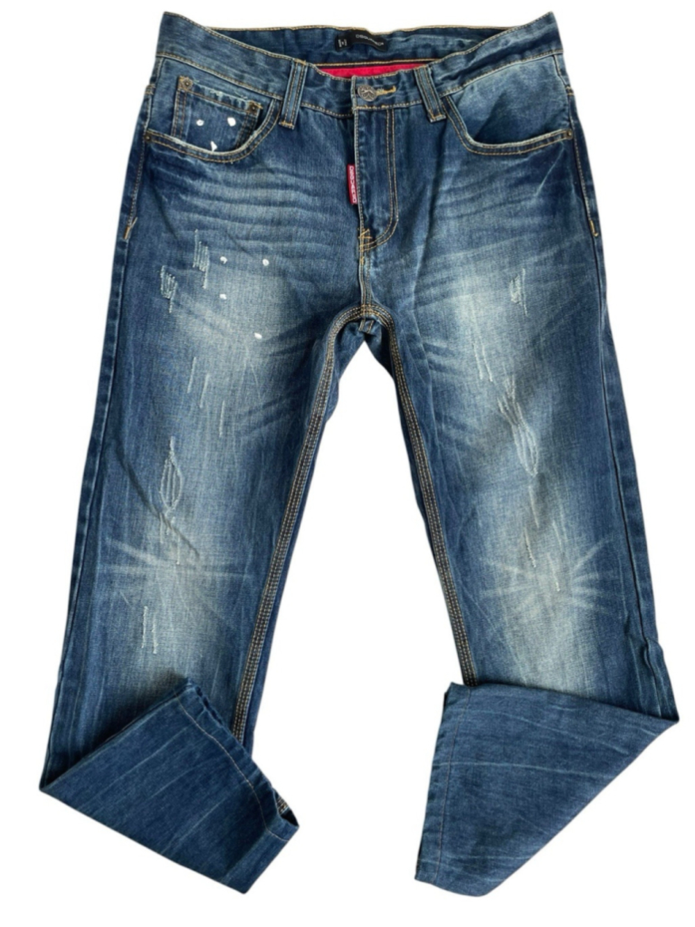 DSQUARED2 Kubishou Jeans Size 33X27 Blue Denim Made Italy Unisex